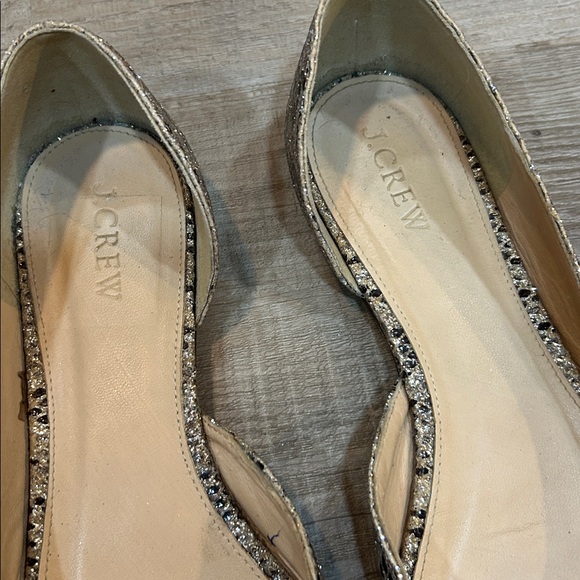 J.Crew Audrey silver, gold and black metallic flats, size 8 1/2 - Picture 5 of 8